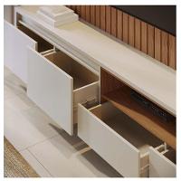 Estante Home Theater Ambiente Cancún Freijó Off White Matte - Colibri - 5