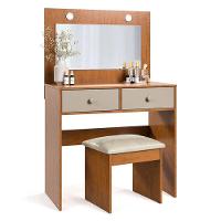 Penteadeira Camarim E Banqueta Maia Com Almofada Freijó Mani - Luapa Móveis - 1