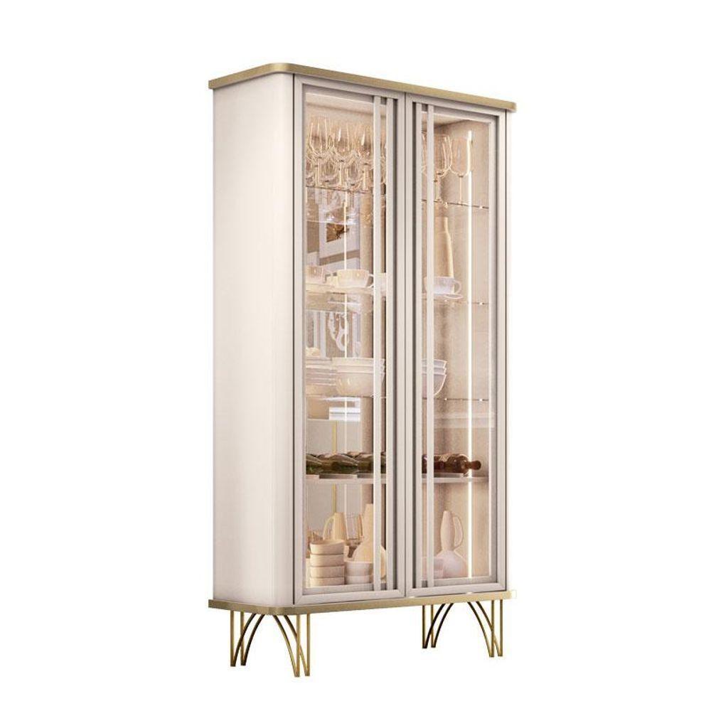 Cristaleira évora Com Buffet Saluti Champanhe Off White - Hb Móveis - 2