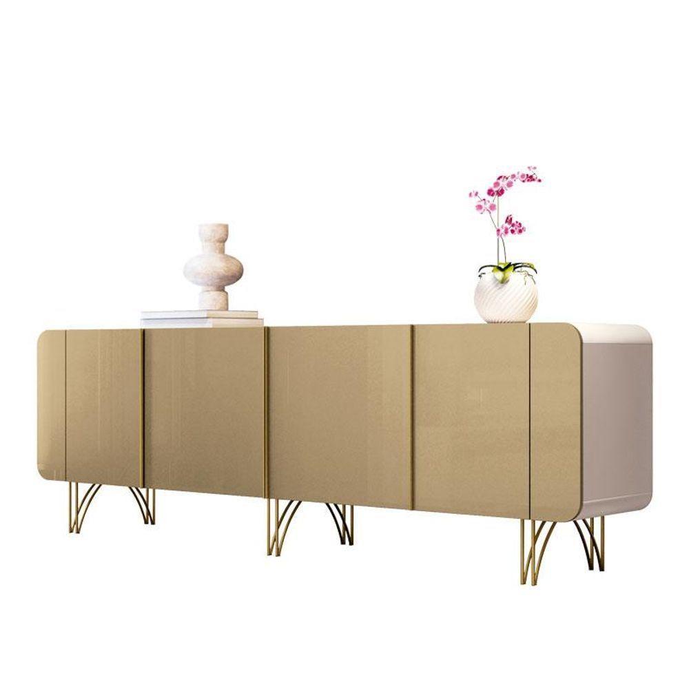 Cristaleira évora Com Buffet Saluti Champanhe Off White - Hb Móveis - 4