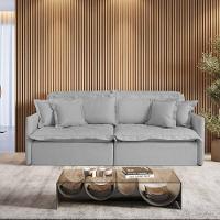 Sofá Retrátil E Reclinável Iris 1,60m Linho Cor Cinza 2341 Usb Sem Kit Usb - 1