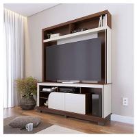 Estante Home Theater Ambiente Belaya Nogueira Real Off White Matte - Colibri - 1