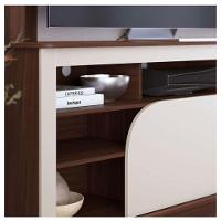 Estante Home Theater Ambiente Belaya Nogueira Real Off White Matte - Colibri - 2