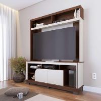 Estante Home Theater Ambiente Belaya Nogueira Real Off White Matte - Colibri