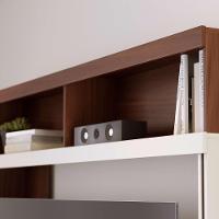 Estante Home Theater Ambiente Belaya Nogueira Real Off White Matte - Colibri - 6