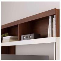 Estante Home Theater Ambiente Belaya Nogueira Real Off White Matte - Colibri - 10