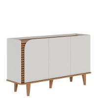 Cristaleira Guanabara Off White Freijó Com Aparador Buffet Jurerê Off White Matte Freijó - Colibri - 5