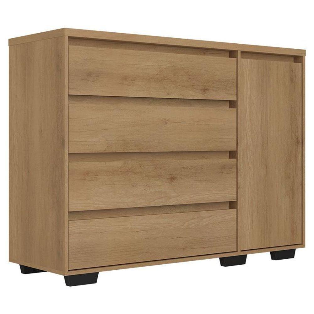 Guarda Roupa Casal Milan 6 Portas Capuccino Off White Cômoda Com Porta Aurora Cappuccino - Thb - 5