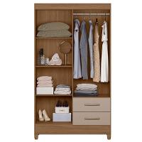 Guarda Roupa Solteiro Chile 4 Portas Carvalho Fendi - Moval - 2