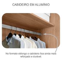 Guarda Roupa Casal Ambiente Logan 3 Portas 4 Gavetas Cumaru 25 Fendi - Novo Horizonte - 3