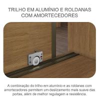 Guarda Roupa Casal Ambiente Logan 3 Portas 4 Gavetas Cumaru 25 Fendi - Novo Horizonte