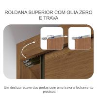 Guarda Roupa Casal Ambiente Logan 3 Portas 4 Gavetas Cumaru 25 Fendi - Novo Horizonte - 6