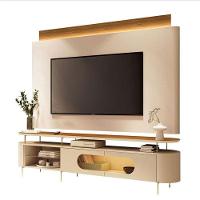 Rack Bancada ária Com Painel Suspenso Nobre Cinamomo Off White - Hb Móveis - 1