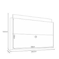 Rack Bancada ária Com Painel Suspenso Nobre Cinamomo Off White - Hb Móveis - 5