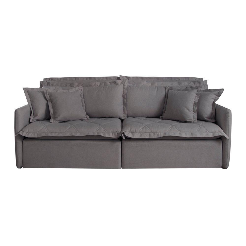 Sofá Retrátil E Reclinável Iris 2,60m Linho Cor Grafite 2342 Usb Sem Kit Usb - 4