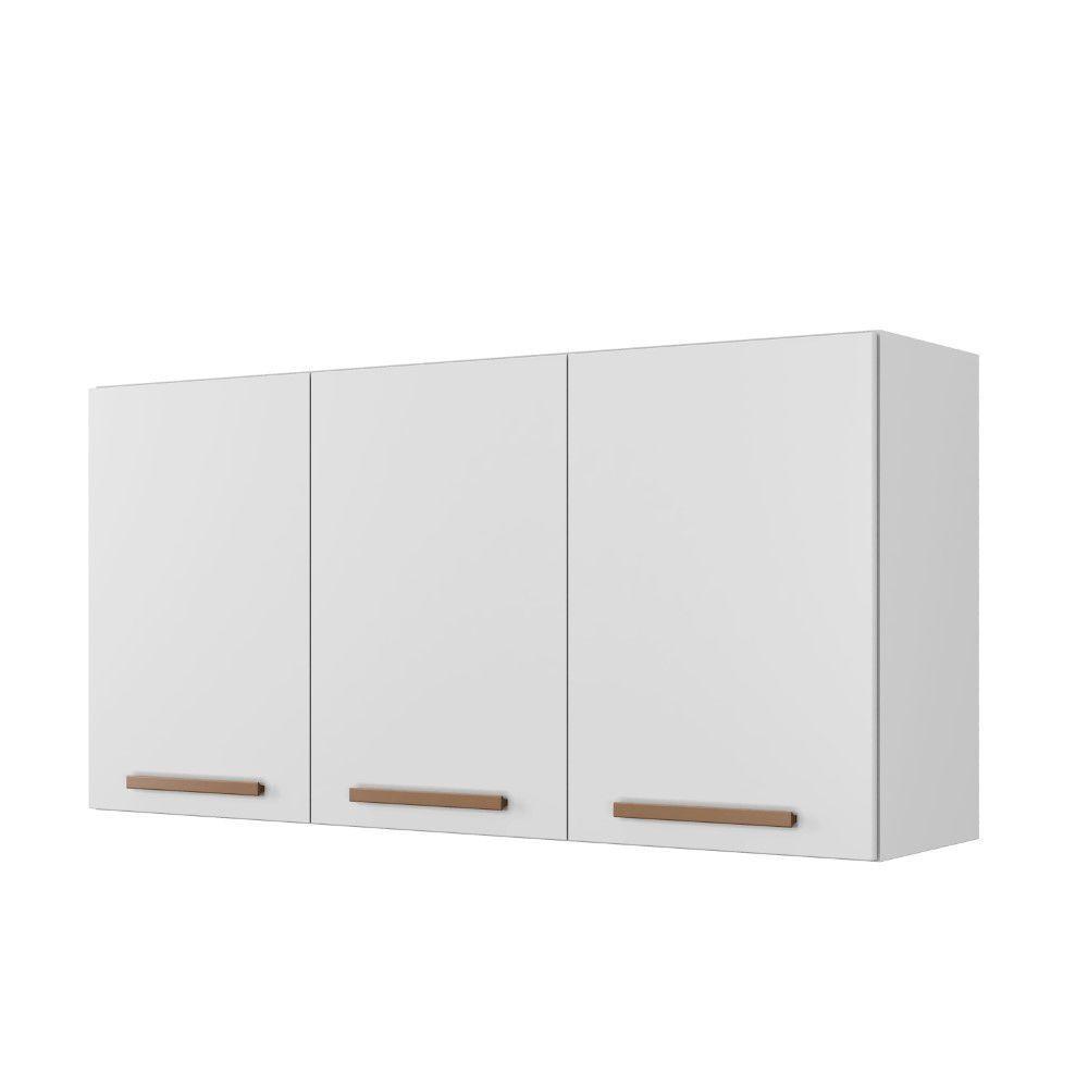 Armário Aéreo Ônix 3 Portas Arte Móveis Branco - 1
