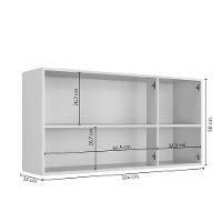 Armário Aéreo Ônix 3 Portas Arte Móveis Branco - 6