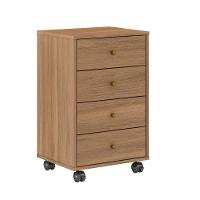 Mesa De Cabeceira Presence Com 4 Gavetas - Amêndola Touch - 1