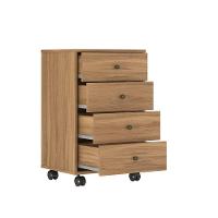 Mesa De Cabeceira Presence Com 4 Gavetas - Amêndola Touch - 2