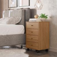 Mesa De Cabeceira Presence Com 4 Gavetas - Amêndola Touch - 4