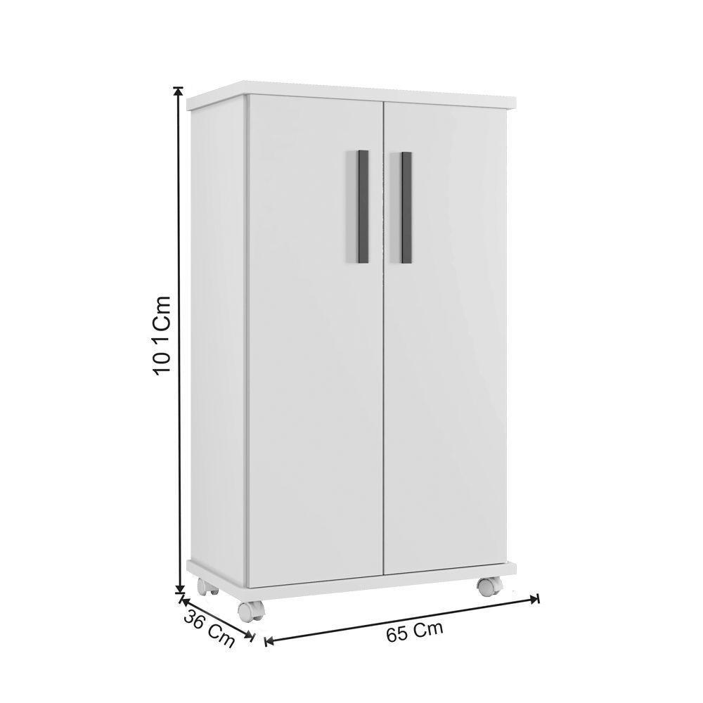 Armário Multiuso Berlim 02 Portas Arte Móveis Branco - 2