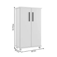 Armário Multiuso Berlim 02 Portas Arte Móveis Branco - 2
