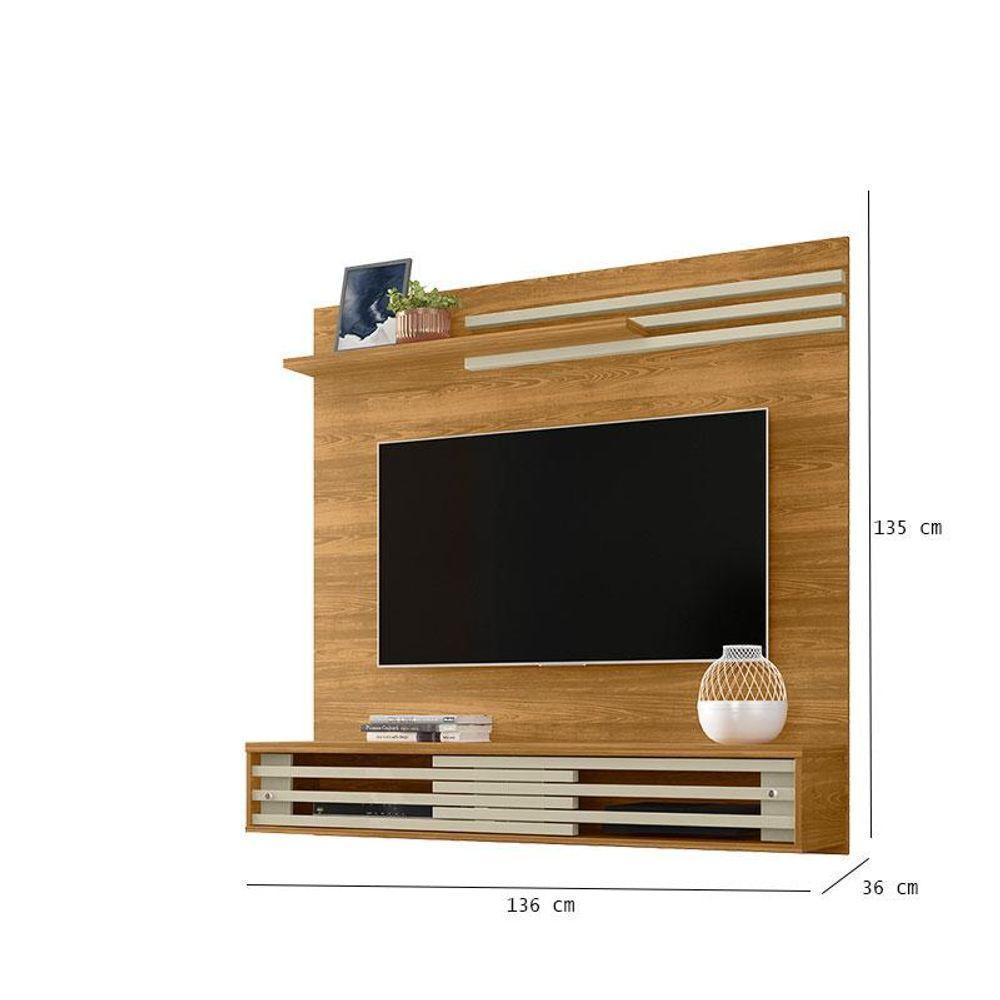 Estante Home Theater Bancada Frizz Sublime Com Cristaleira Marina Cumaru Opala - Madetec - 3