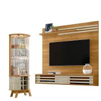 Estante Home Theater Bancada Frizz Sublime Com Cristaleira Marina Cumaru Opala - Madetec - 1