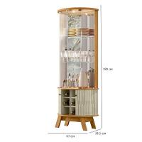 Estante Home Theater Bancada Frizz Sublime Com Cristaleira Marina Cumaru Opala - Madetec - 5