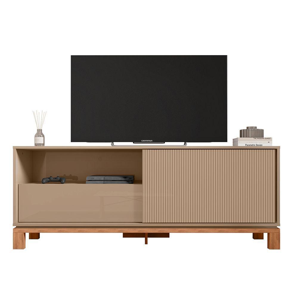 Rack Bancada Tv Para Sala De Estar 150cm Visari C01 - D'rossi Cor Marrom/freijó - 2