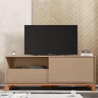 Rack Bancada Tv Para Sala De Estar 150cm Visari C01 - D'rossi Cor Marrom/freijó - 1