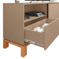 Rack Bancada Tv Para Sala De Estar 150cm Visari C01 - D'rossi Cor Marrom/freijó - 5