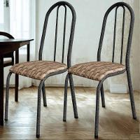 Kit 02 Cadeiras Tubular America 056 Cromo Preto Assento Rattan Artef Rattan - 2