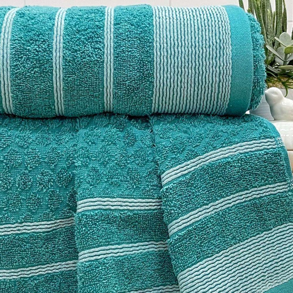 Toalha De Rosto Treviso Fio Penteado 50x70 Verde - 2