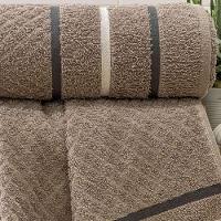 Toalha De Rosto Verona Fio Penteado 50x70 Taupe - 2