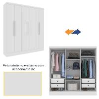 Roupeiro Bariloche 6 Portas Tcil Neve - 5