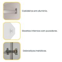 Roupeiro Bariloche 6 Portas Tcil Neve - 6