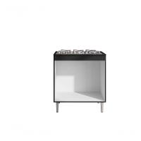 Balcão Cooktop Andreia 4 Ou 5 Bocas Preto - Ajl Móveis Cor Amêndoa/preto