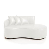 Sofá 2 Lugares Orgânico 140 Cm Morgan Sintético Pu D03 - D'rossi Branco