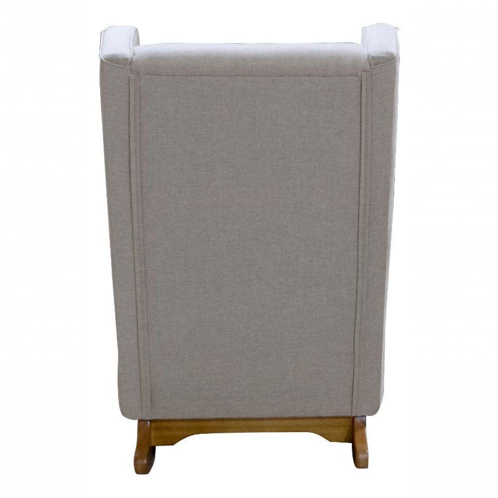 Poltrona De Amamentação E Balanço Retro áquila C/ Puff Bege Cor Bege Desenho Do Tecido Liso - 7