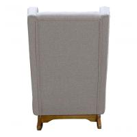 Poltrona De Amamentação E Balanço Retro áquila C/ Puff Bege Cor Bege Desenho Do Tecido Liso - 7