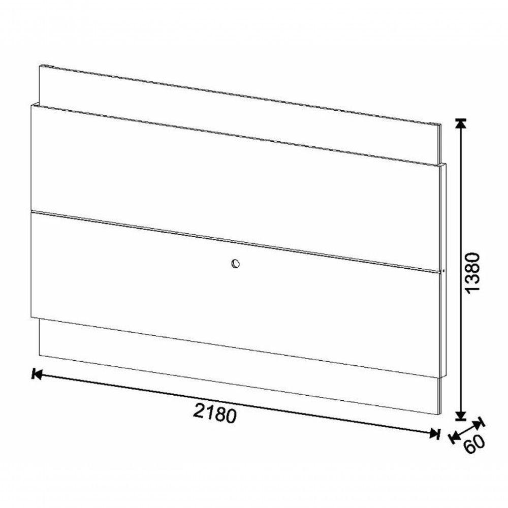 Rack Com Painel Para Tv 60 Polegadas Branco Classic 3g 2.2 - Imcal Móveis - 7