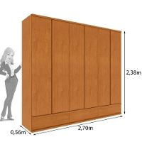 Roupeiro Esparta 6 Portas Tcil Cinamomo - 3