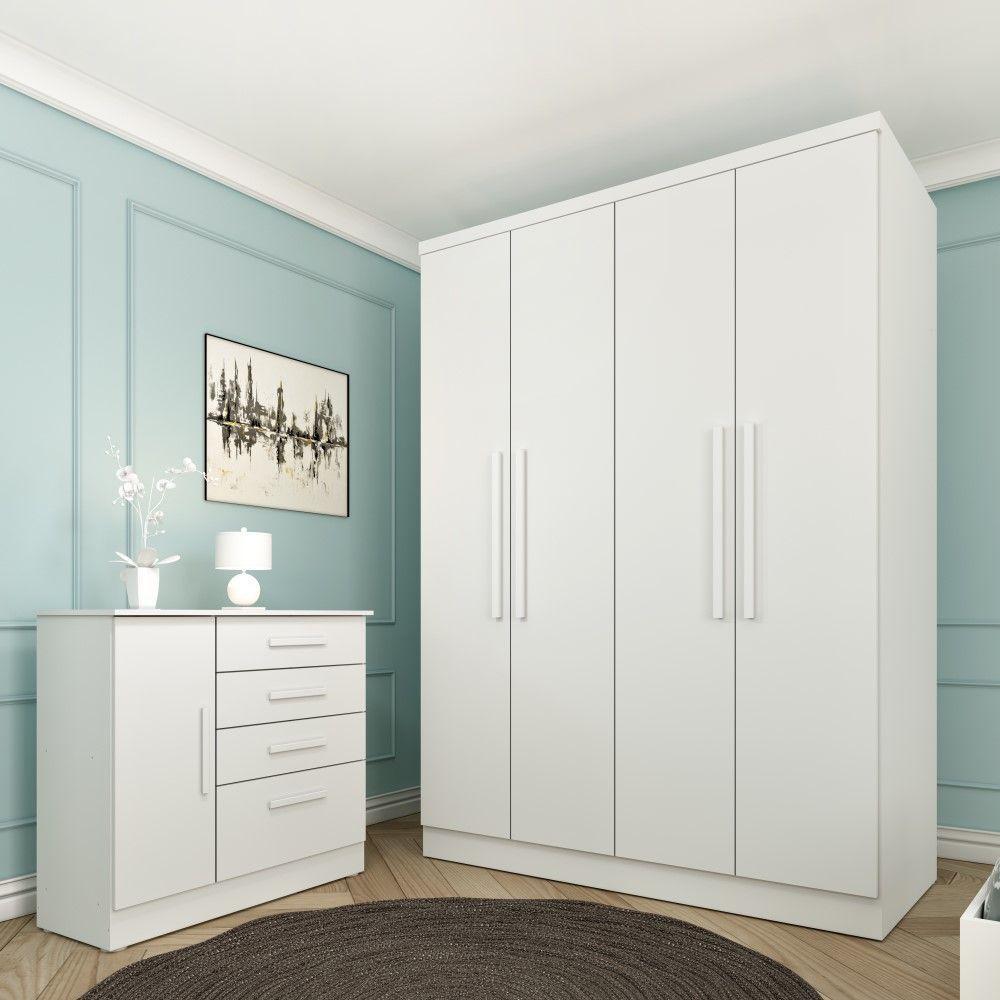 Roupeiro Amsterdam 4 Portas Tcil Neve - 1