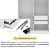 Roupeiro Amsterdam 4 Portas Tcil Neve - 7