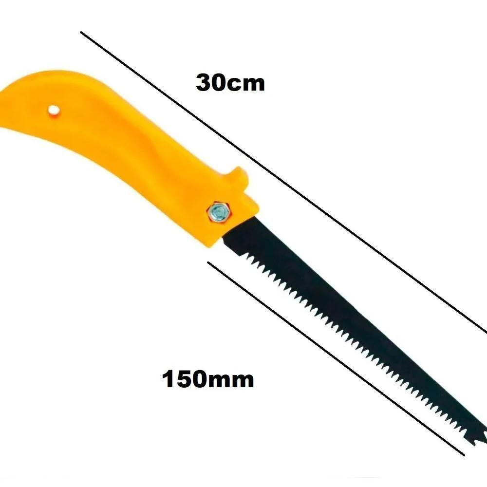 Serrote Gesso Serra Gesseiro Driwall Alicate Plantas Galhos Manual Multiuso 29cm Lamina Aco Antiderrapante Madeira Jardi - 3