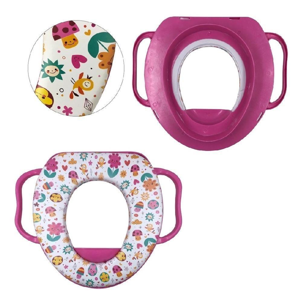 Assento Redutor Acolchoado Universal Vaso Sanitario Infantil Alcas Adaptador Desfralde Crianca Bebe - 6