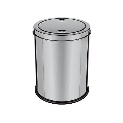 Lixeira Inox Luxo Banheiro Cozinha Escritorio Basculante 5 Litros Cesto Lixo Anti Odor Tampa Giratoria Vai E Vem Design