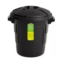 Lixeira Cozinha Banheiro Cesto De Lixo 10 Litros Com Tampa Alca Balde Agua Multiuso Casa Comercio Preta