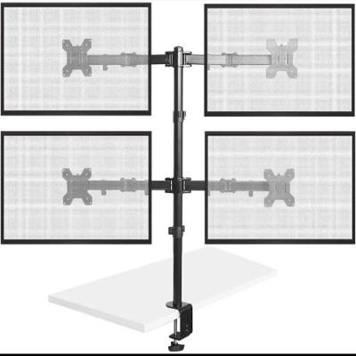 Suporte 4 Monitores Articulado Gamer Tv Braço Mesa Bancada Estúdio Podcast Completo Ajustável Universal Luxo